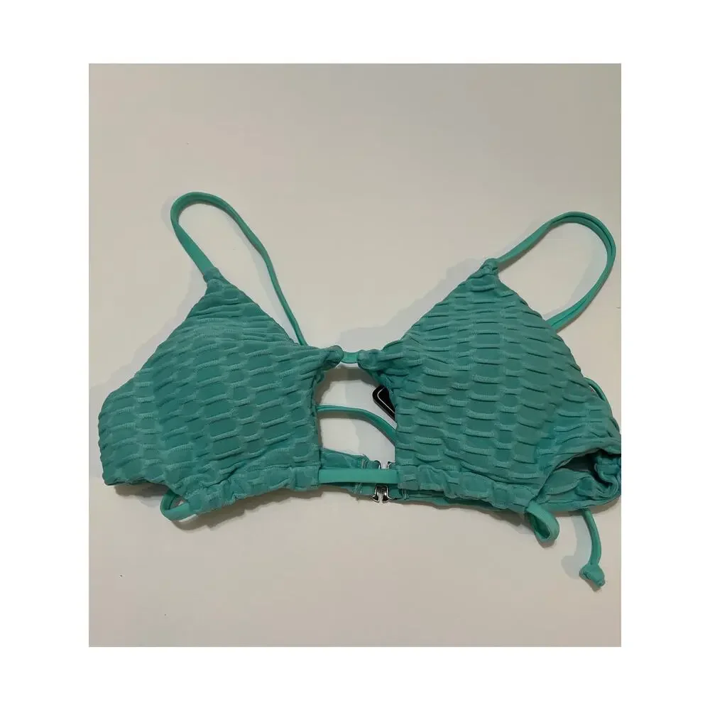 ZAFUL Cutout Bikini Set with Adjustable Straps Honeycomb Green NWT Size 4 - Picture 7 of 12